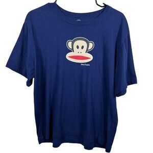 Paul Frank Julius Monkey Graphic T-Shirt Size Large Navy Blue Short Sleeve Tee